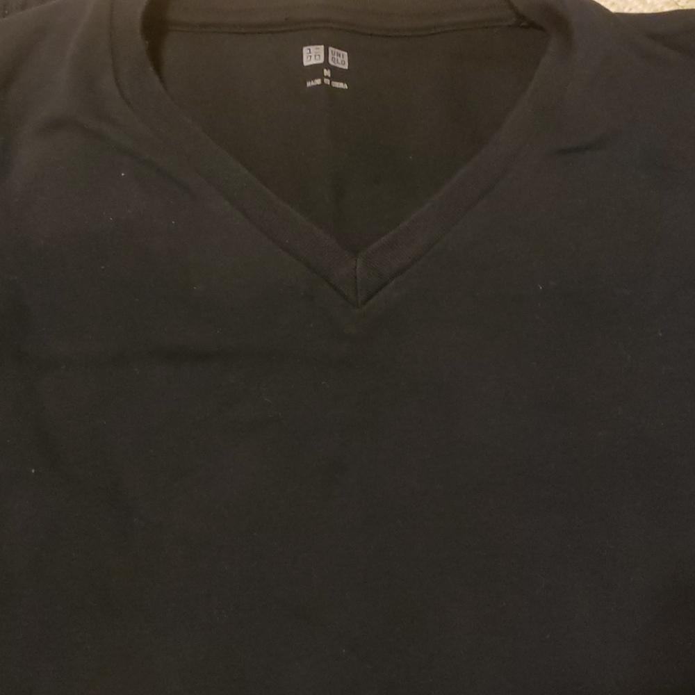 Brand new Uniqlo black v neck long sleeve